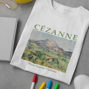 Paul Cézanne Mont Sainte-Victoire Women&#39;s T-Shirt / French Post-Impressionist Artsy Tee