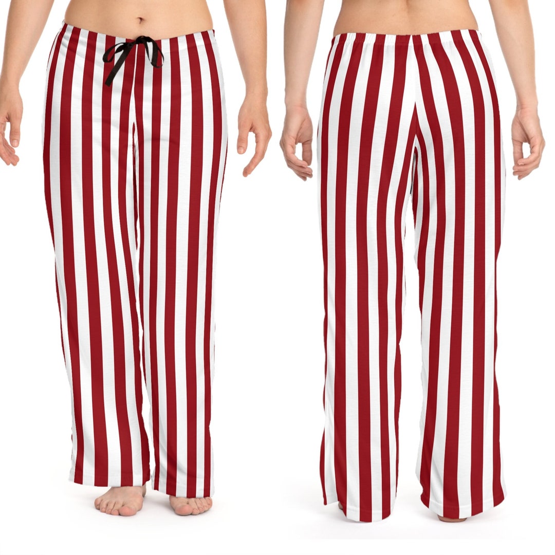 Red White Striped Lounge Pants Pajamas / Women's Casual Loungewear Etsy