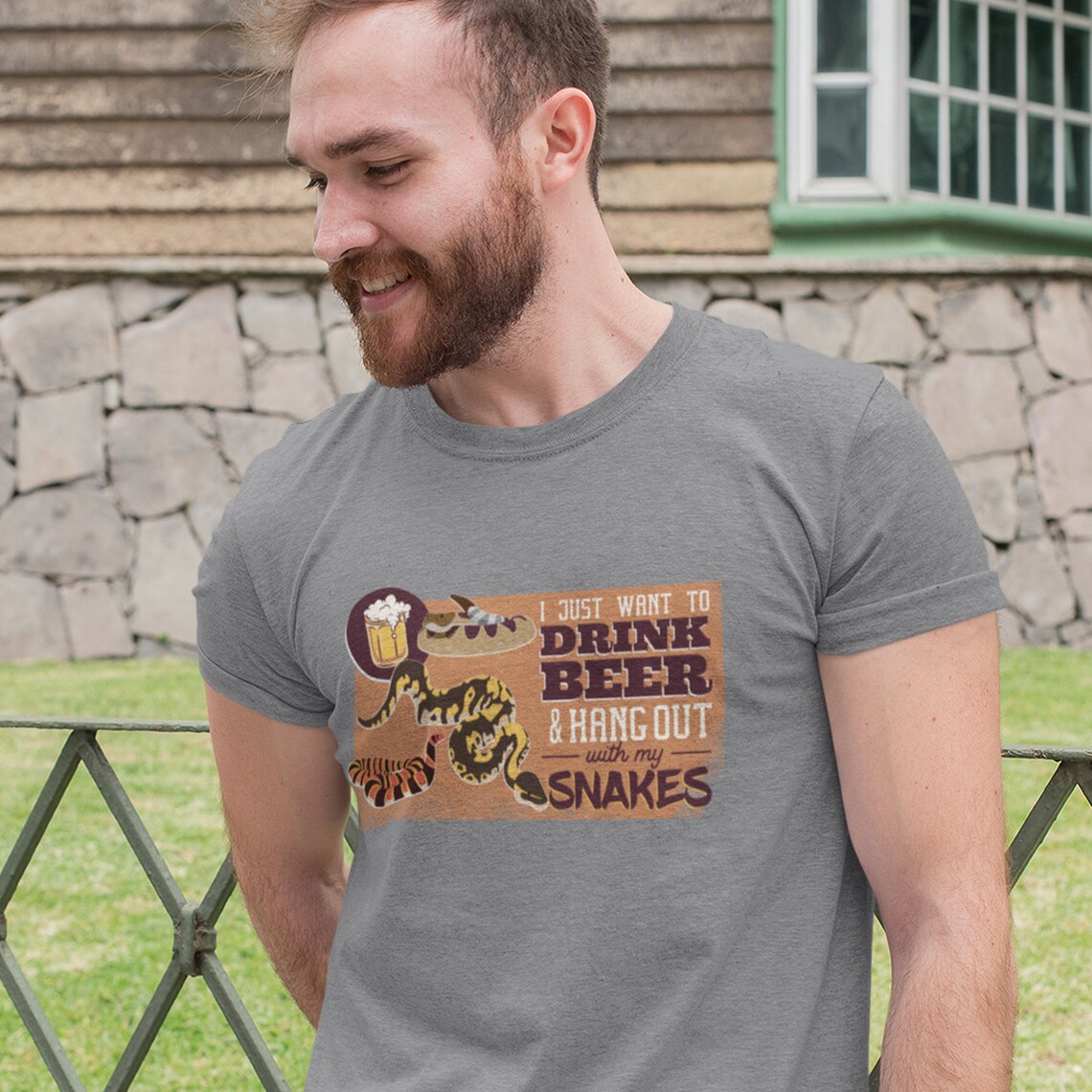 Drink Beer & Hang Out With Snakes Tshirt / Funny Beer Etsy