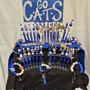 Kentucky Wildcats Badge Reels, Kentucky Wildcats Wristlets, Kentucky Wildcats Pens, University of Kentucky Beaded Badge Reels, Kentucky Pens