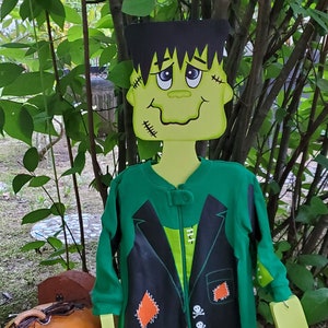 Frankenstein Porch Sitter, Halloween Decoration, Frankenstein, Fall Porch Decor, Monster Porch Sitter, Scarecrow Porch Sitter