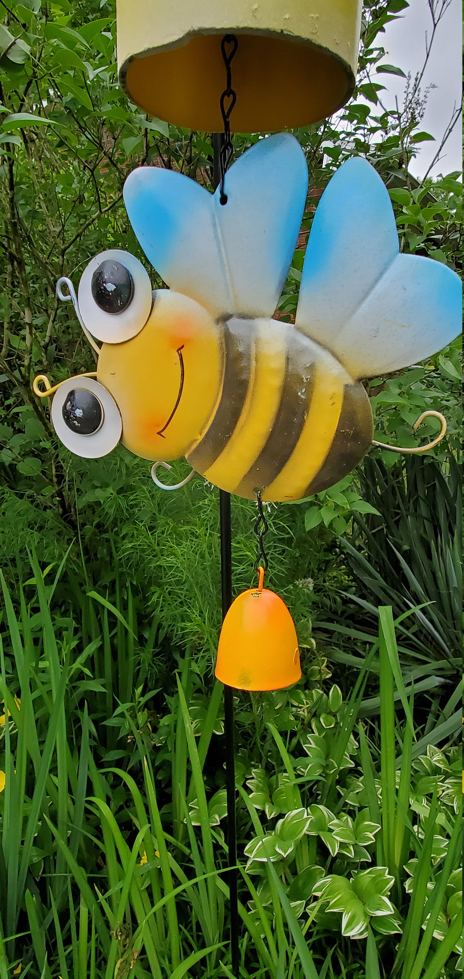 Bee Wine Bottle Wind Chime Bee Wind Chime Bee Decor Bee | Etsy