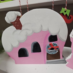 Grinch Decor, Grinch Christmas Decorations, Grinch Blocks, WHOville Blocks, Max Dangle Legs, Whoville House, Grinch Tiered Tray Decor