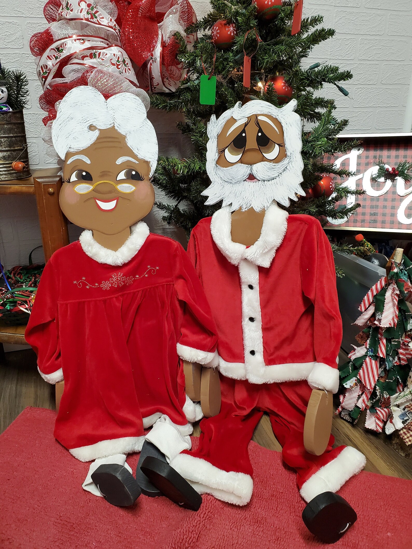 African American Santa African American Christmas Decorations Etsy