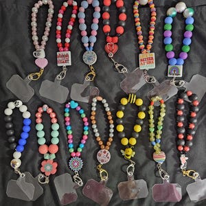 Pulsera para teléfono, pulsera con cuentas, cordón para teléfono, cordón para teléfono con cuentas, pulsera para teléfono, llavero de pulsera, pulsera con cuentas para teléfono