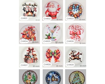 Interchangeable Badge Reel Toppers, Christmas Snap-On Expressions, Nurse, Teacher and ID Badge Accessories