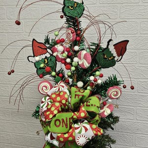 Christmas Tree Topper, Grinch Christmas Tree Topper, Whimsical Tree Topper, Christmas Monster Tree Topper, Christmas Decorations