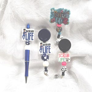 Surgery Tech-badgespoelen, Surgical Tech-badgespoelen, Surg Tech-naamkaartjehouders, badgehaspels, Surgical Tech-kralenpennen, scrubtechnologie