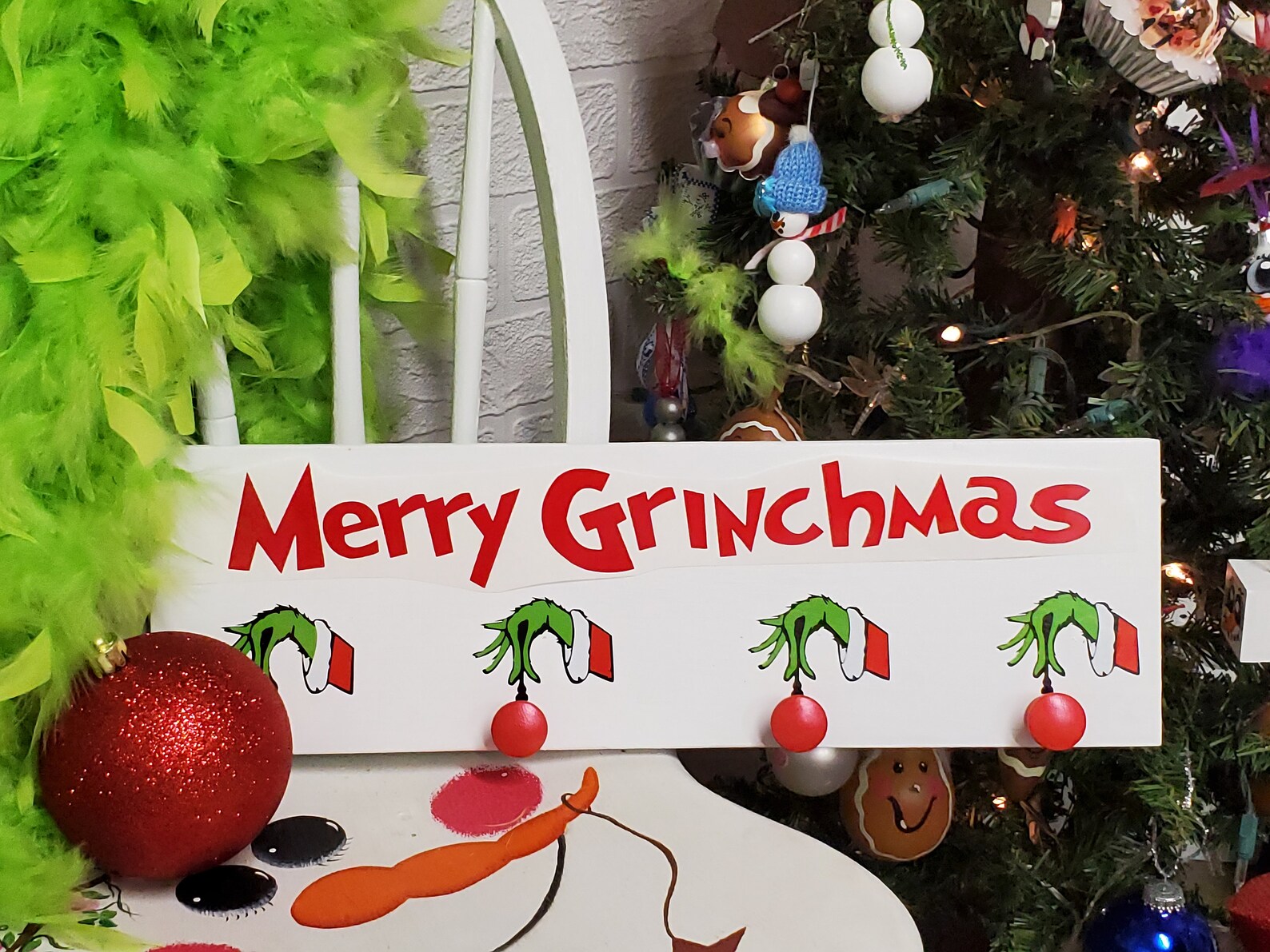 Grinch Stocking Holder Grinch Grinch Christmas Decorations Etsy