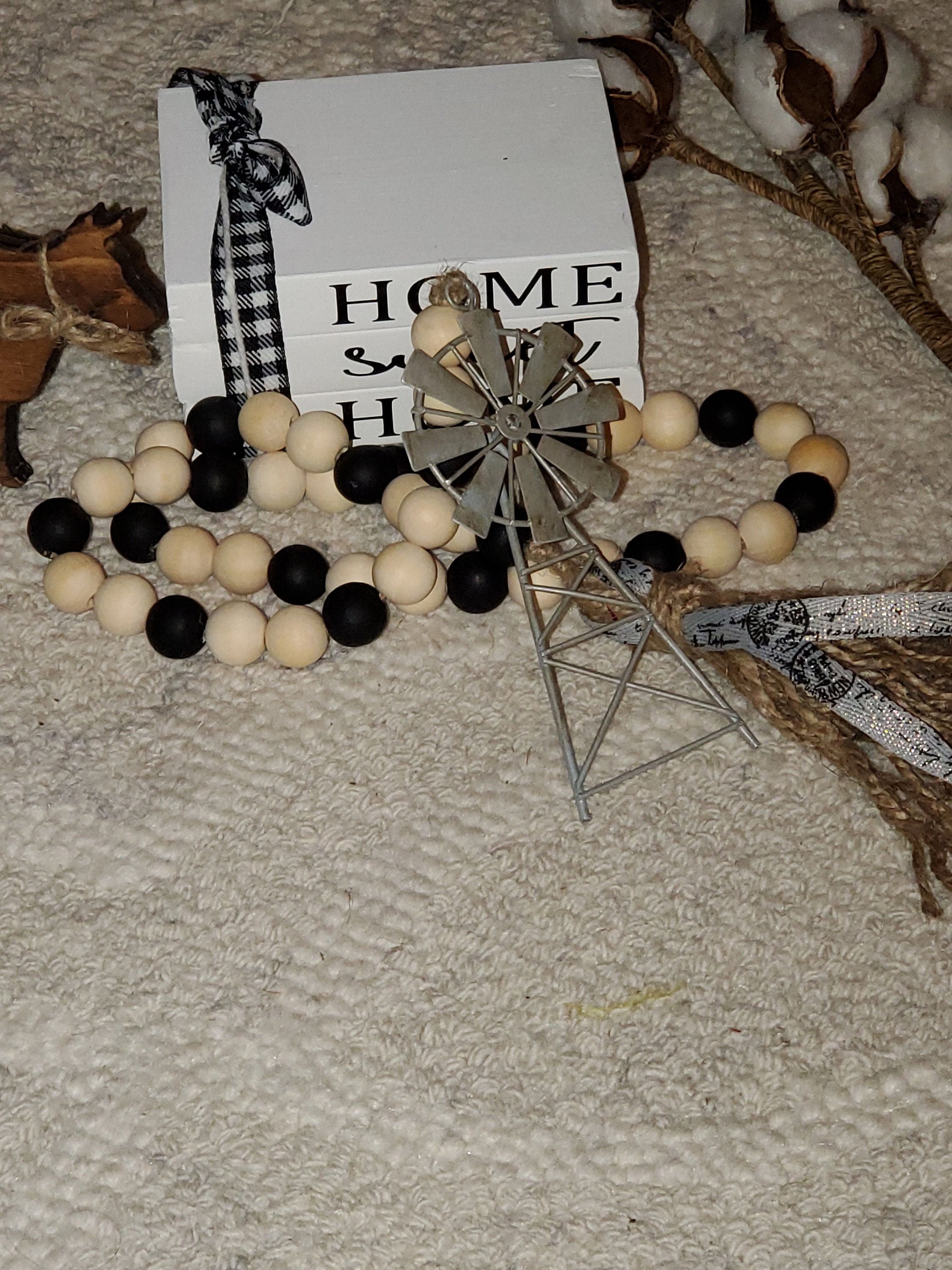 Guirnalda de cuentas de madera guirnalda de cuentas de madera | Etsy