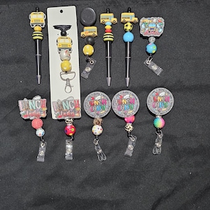 Bus Driver Badge Reels, Badge Reel for Bus Drivers, Bus Driver Lanyards, Bus Driver Pens Lunch Lady Badge Reels Badge Reels for Lunch Ladies