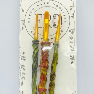 Paintbrush Set - Set of 3 One of a Kind Paintbrushes, for painters, crafters, artists, model painting, miniatures