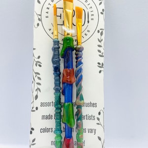 Paintbrush Set - Set of 3 One of a Kind Paintbrushes, for painters, artists, artist gift