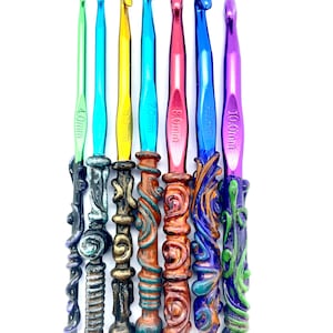 Custom Crochet Hook in sizes 4mm-10mm, you choose the size, single crochet hook