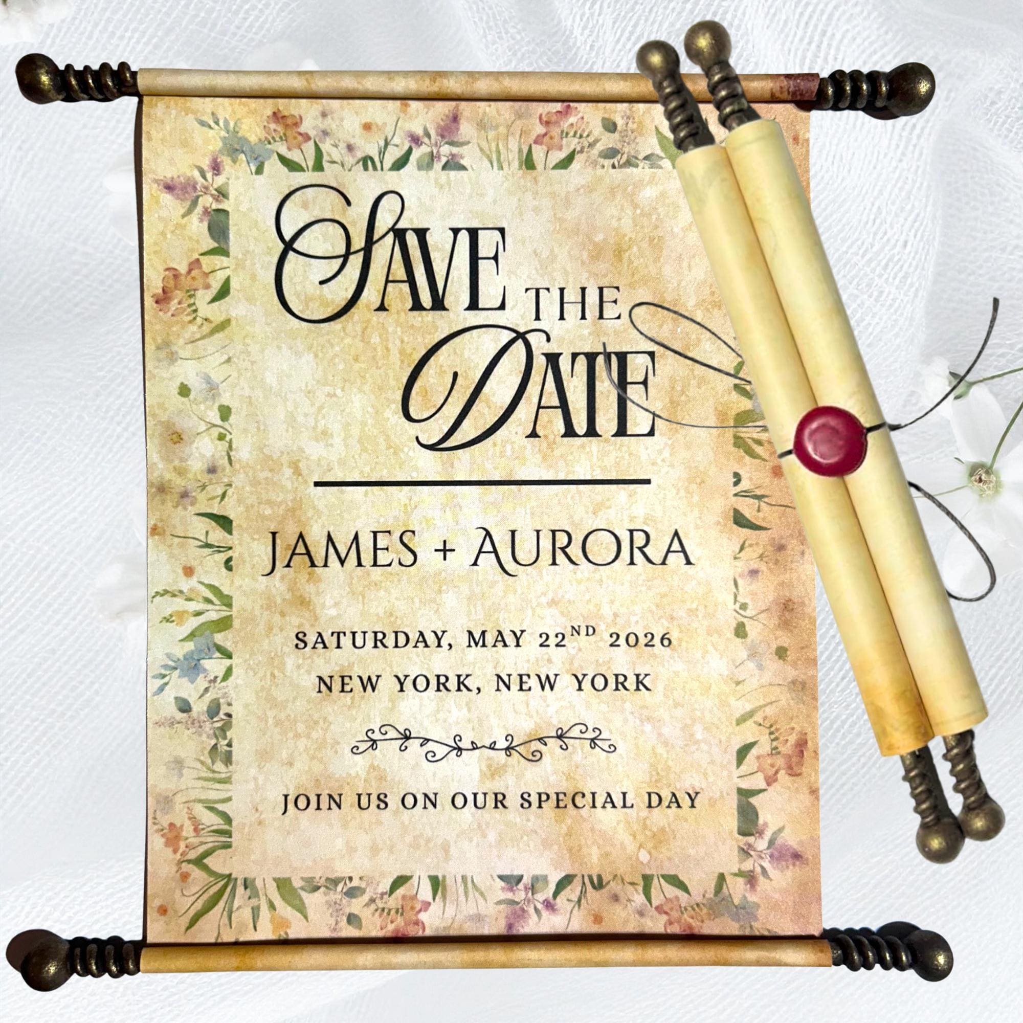 10 pack Custom Invitation- Save the Date- Wax Sealed