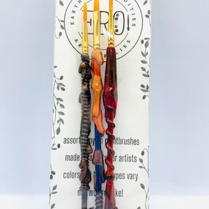Paintbrush Set - Set of 3 One of a Kind Paintbrushes, for painters, crafters, artists, model painting, miniatures
