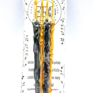 Paintbrush Set - Set of 4 One of a Kind Paintbrushes, for painters, crafters, artists, model painting, miniatures