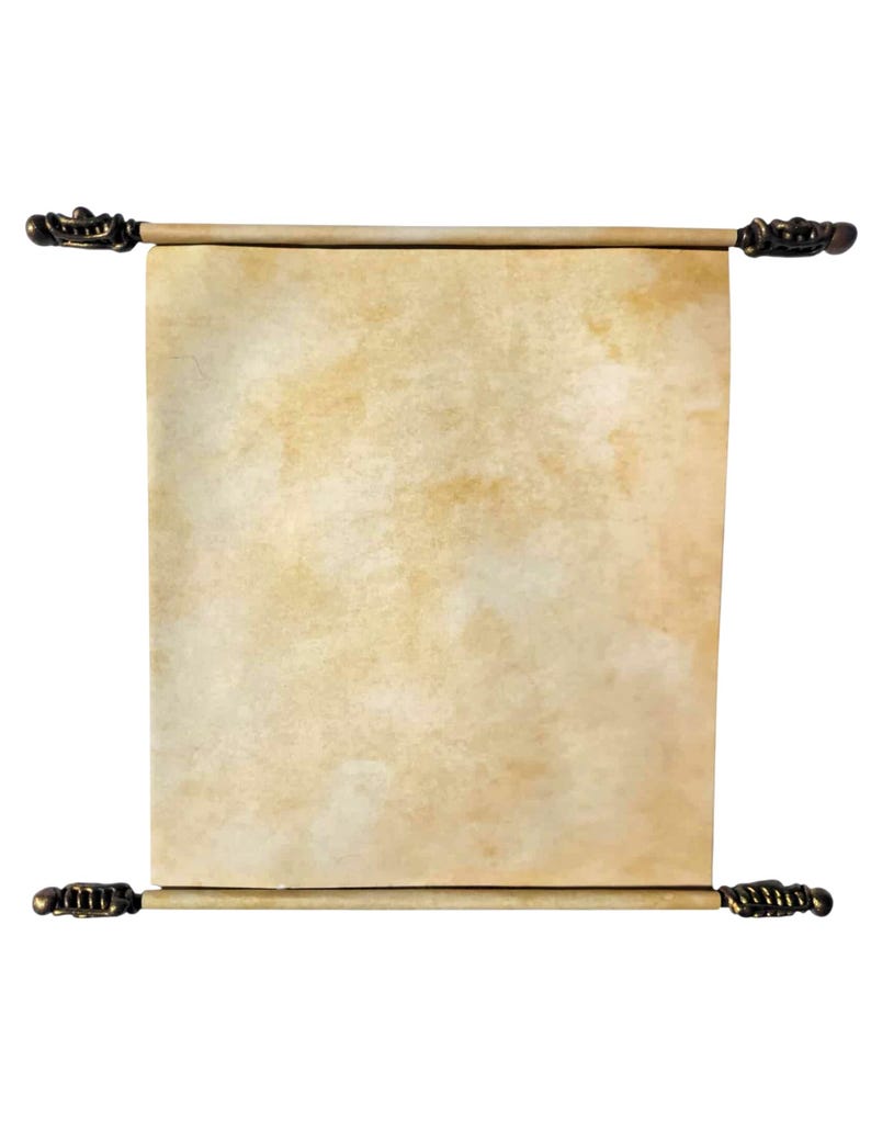 Scroll With Lettering Scroll - Handmade Scroll - Blank Scroll With Wax Seal - 7.5 X 10 Inches ...