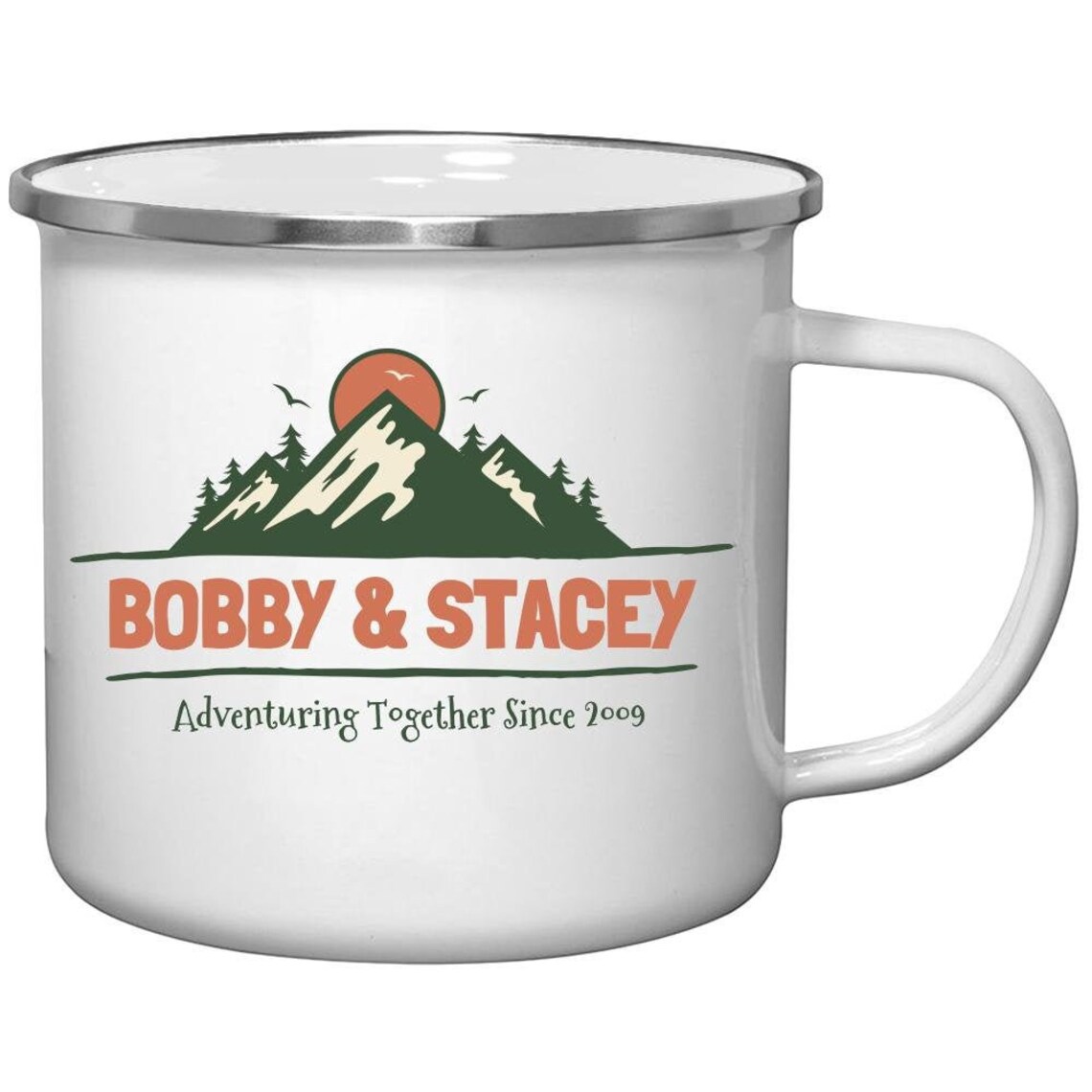 Adventuring Together Metal Camping Mug Personalized with Your Etsy