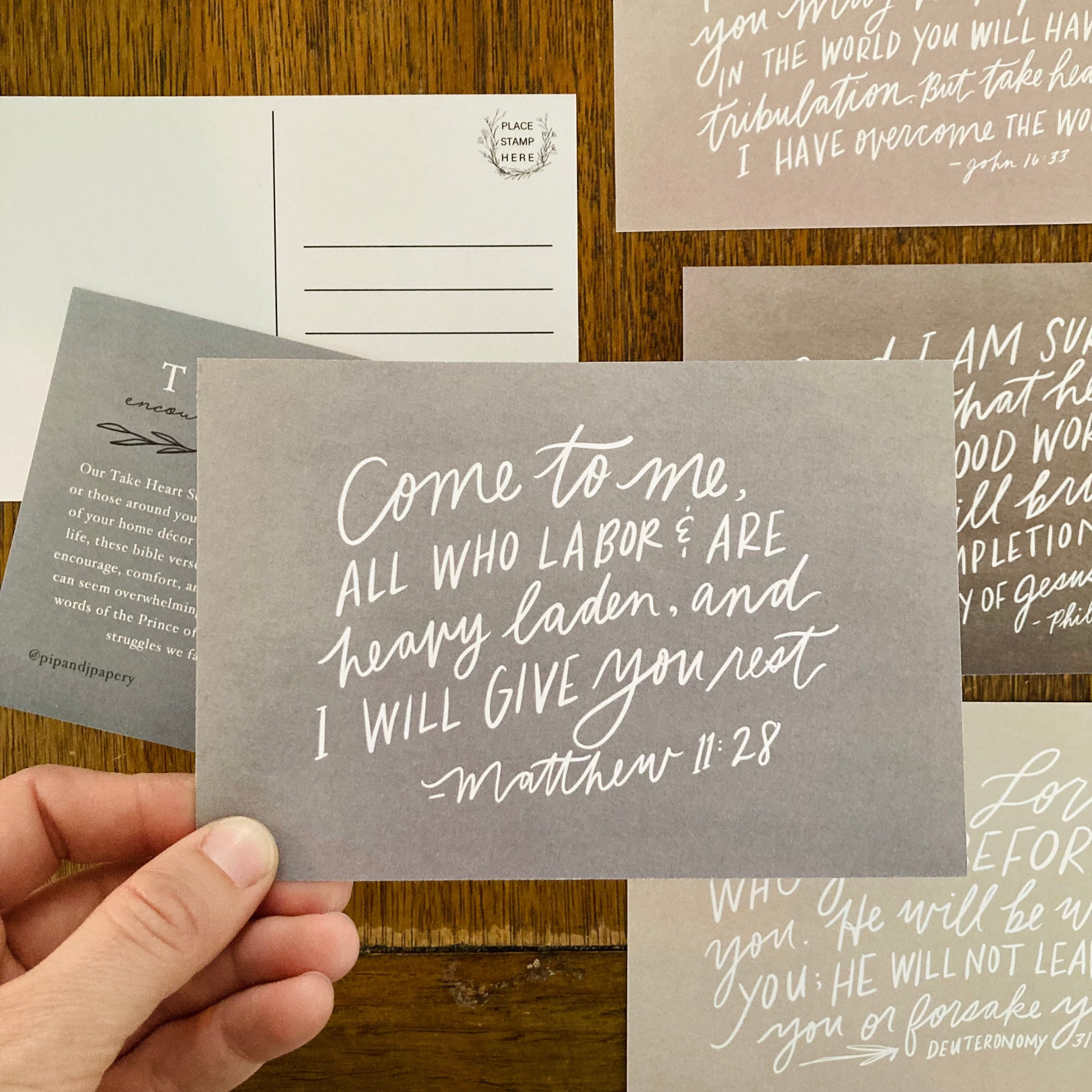 Take Heart // Encouraging Scripture Postcards, Mother&#39;s Day Gift, Gift for her, Encouraging gift, Thoughtful Gift