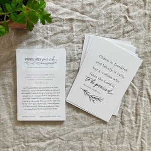 Proverbios Pack - Cartas de las Escrituras manejadas - Tarjetas de aliento - Regalo reflexivo - Regalo del Día de la Madre - Regalo significativo