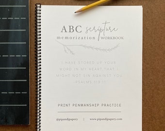 ABC Scripture Memorization Workbook - Penmanship Practice