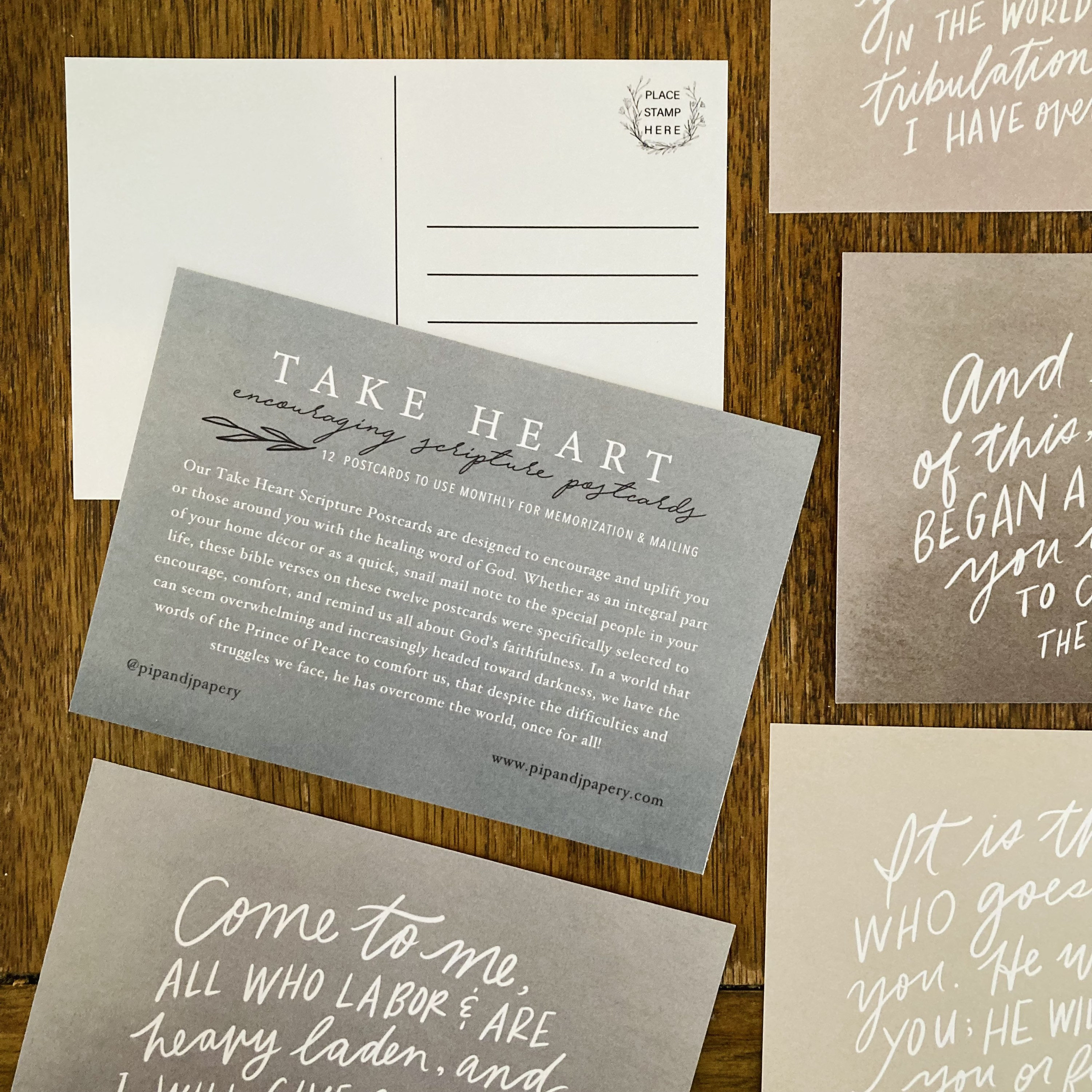 Take Heart // Encouraging Scripture Postcards, Mother&#39;s Day Gift, Gift for her, Encouraging gift, Thoughtful Gift