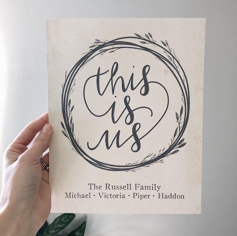 This is Us Family Print Personalized Print Personalized Home Etsy