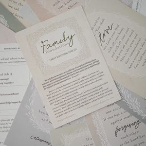 Conjunto de cartas de fundamentos familiares, conjunto de cartas de valores familiares, cartas de caráter piedoso, cartas de caráter, conjunto de cartas devocionais familiares, cartas de educação domiciliar