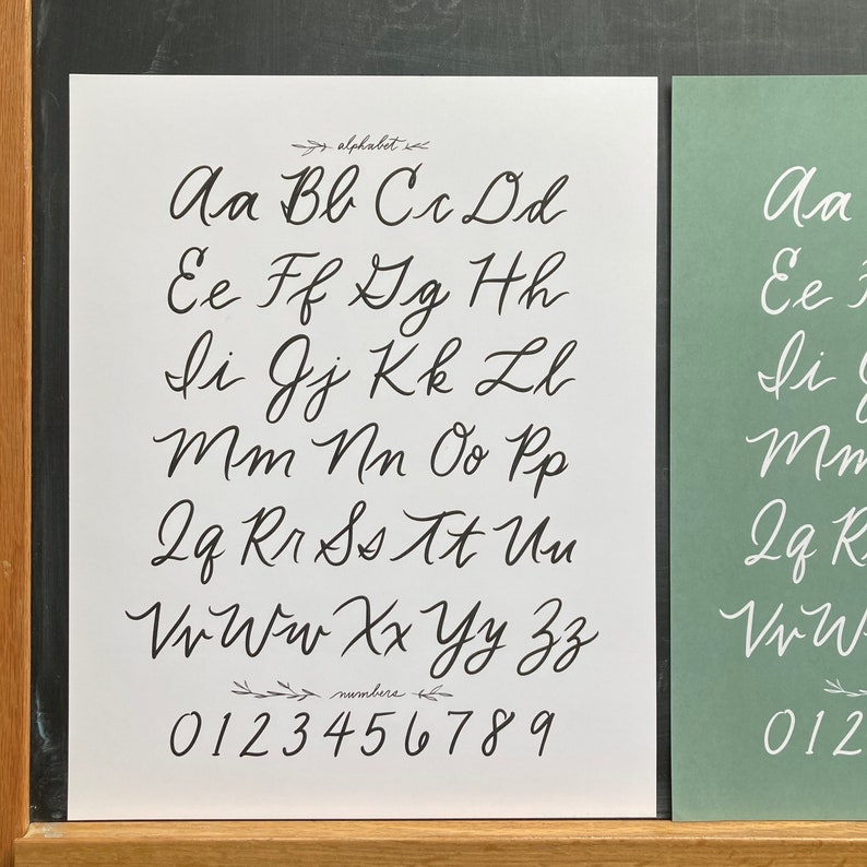 123 Hand-lettered Print Cursive ABC