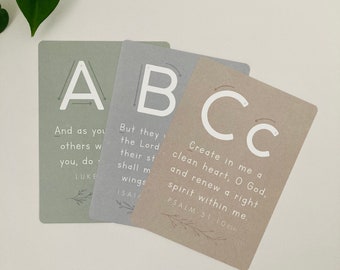 ABC-Schriftkarten, 2.Auflage, Bibel-Vers-Karten