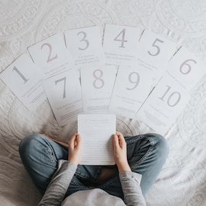Cartes flash de 10 commandements, cadeau de panier de Pâques, cadeau de Pâques, remplissage de panier de Pâques, cadeau de tout-petit, cadeau de bébé, idée de Pâques