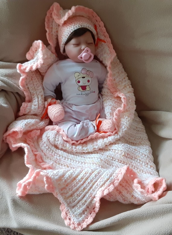 Crochet baby blanket set deals