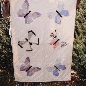 Butterfly Foundation Paper Piece Quilt Pattern | Baby | Throw | Twin