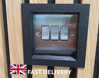 Acoustic Panel Light Switch Surround for Wood Slat Wall Panels - Pre Taped for easy installation - Made in UK