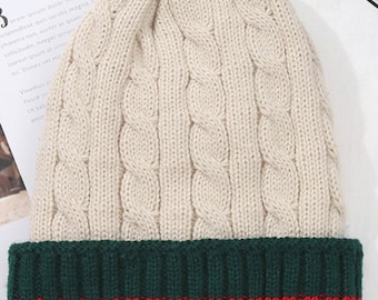 Beanie, beanies, beige tan strip caps accessories winter fall wear outerwear cap