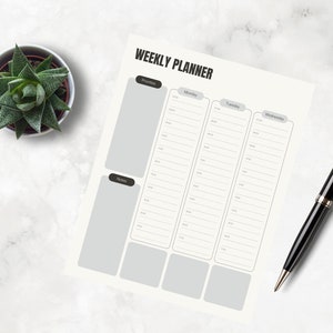 Weekly Planner Bullet Journal Pages Instant Download Printable Planner