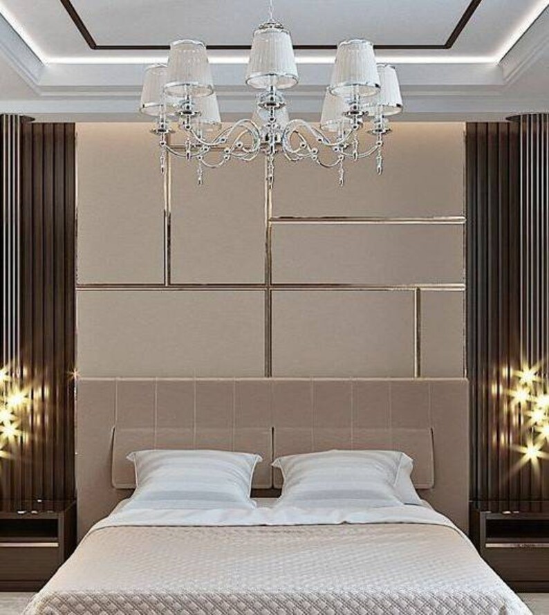 Soft panels Wall decor Headboard Wall Panels Modern Bedroom Etsy