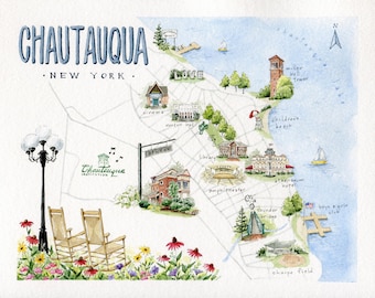 Custom Illustrated Map - hardcopy