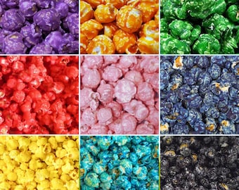Multiple Colors Candy Coated Flavored Popcorn
