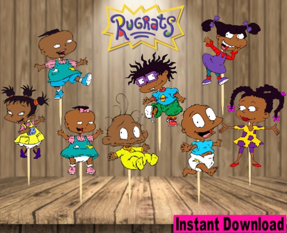 African American Rugrats Cupcake Toppers Etsy