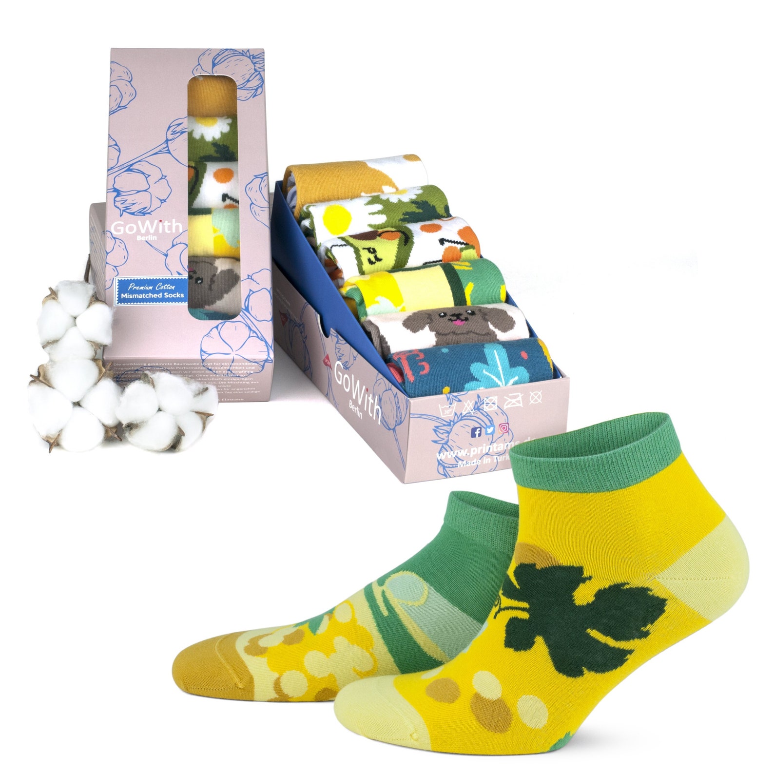 Colorful Womens Mismatched Socks GoWith 6 Pairs Funny Cute Etsy