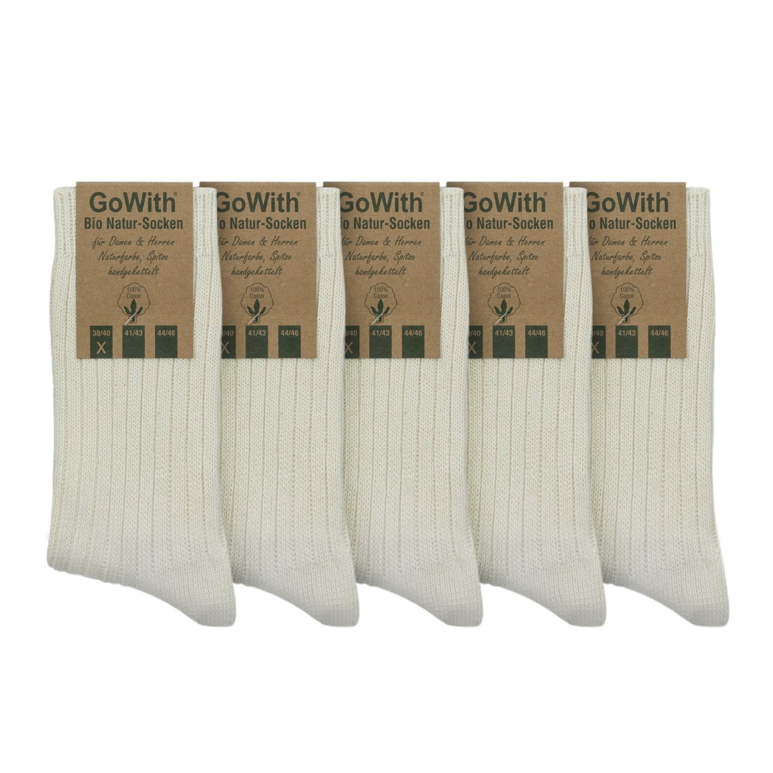 Natural 100 Cotton Socks GoWith 5 Pairs Breathable Cotton Etsy