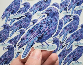 Sticker autocollant aquarelle Royal Raven 2