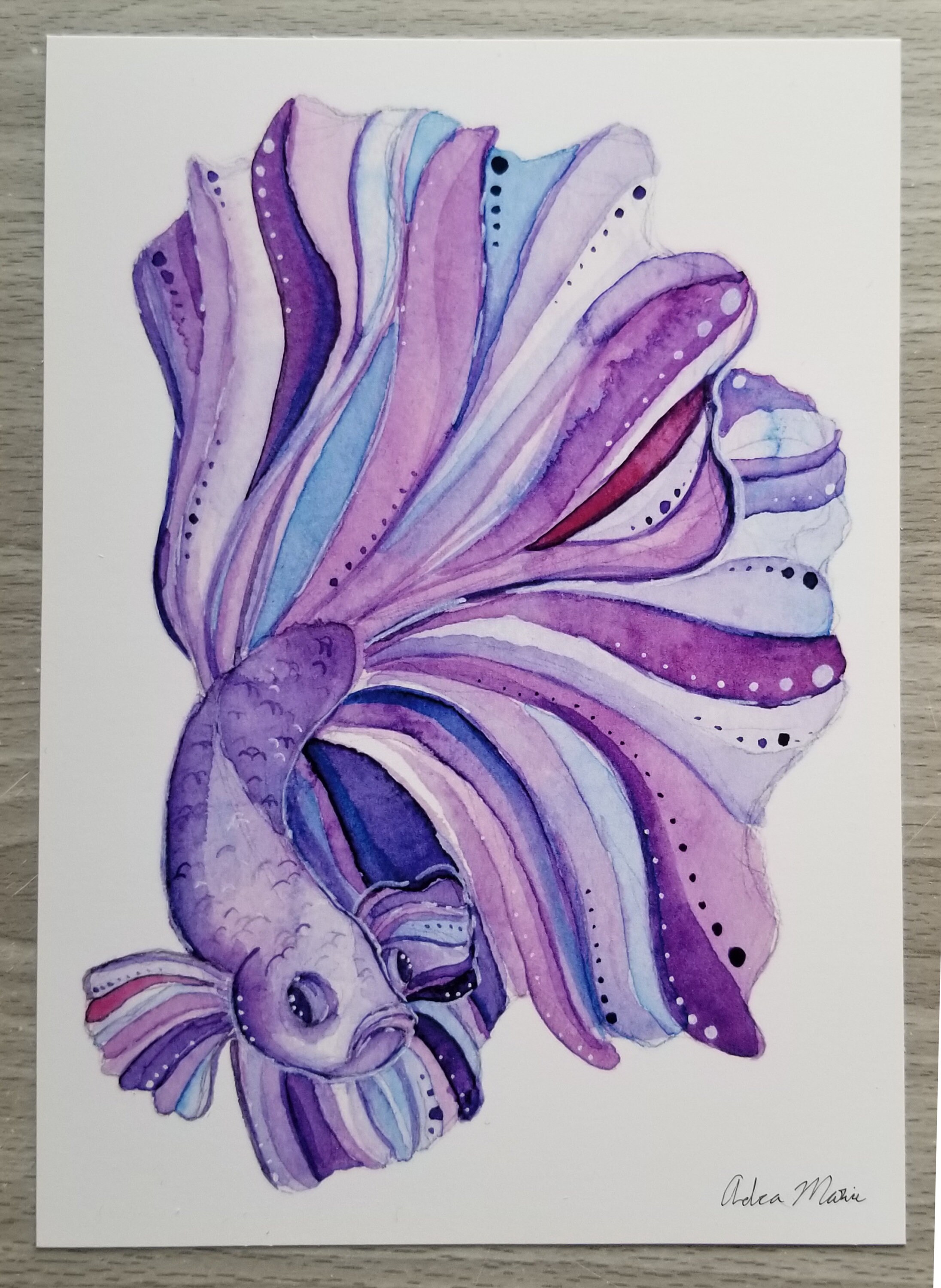 purple-watercolor-betta-fish-art-print-5x7-etsy