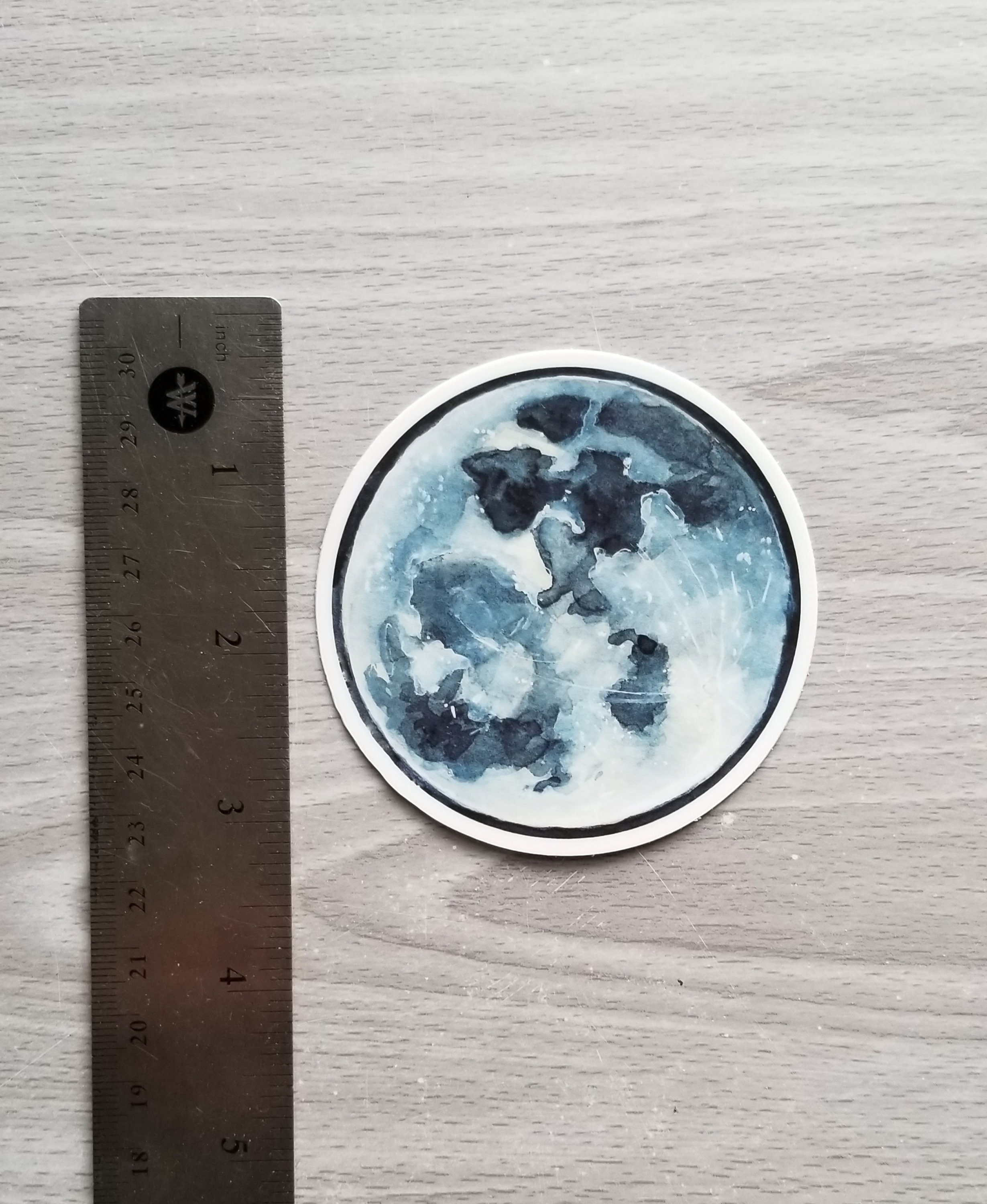 Full Moon Vinyl Sticker - Etsy