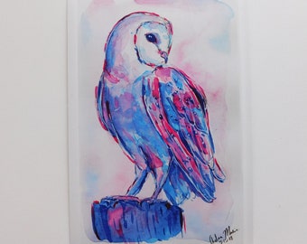 Aquarell Eule 13x18