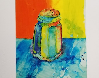 Flavor Me Please, Salt Shaker Art Print