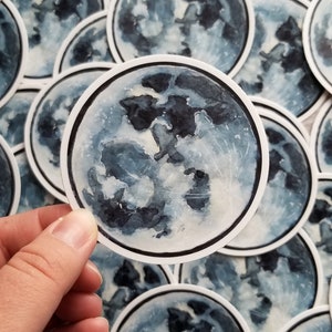 Full Moon Vinyl Sticker