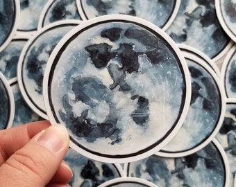 Pegatina de vinilo de luna llena